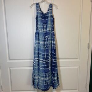 Beachlunchlounge Maxi Dress Tie Dye Sleeveless Blue XS Resort‎ Beach Relaxed